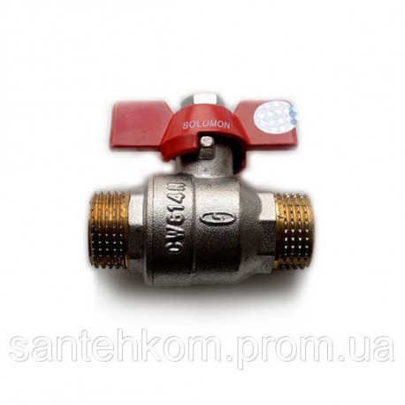 Кран кульовий 1/2" ПН (30 bar) Посилений, Solomon